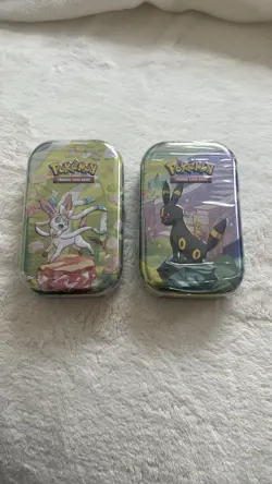 Prismatic Evolutions Mini Tin X2 Sylveon Umbreon Sealed Pokemon TCG - Image 1