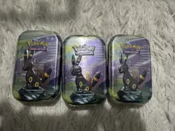 3 x Pokemon TCG Prismatic Evolutions Mini Tin Umbreon - Image 1