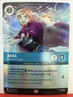 Disney Lorcana - Anna - Braving the Storm (Epic) 218/204 Fabled Holo - Image 1