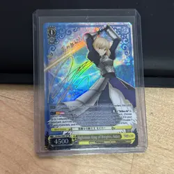 Weiss Schwarz S64-E001SP Righteous King Of Knights, Saber SP - Image 1