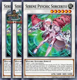Yugioh! 3x Serene Psychic Sorceress DOOD-EN042 Common 1st Ed NM - Image 1