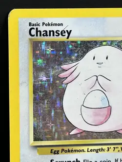 Pokemon TCG Chansey Base Set Holo Unlimited Rare Card 3/102 Vintage Hp - Image 2