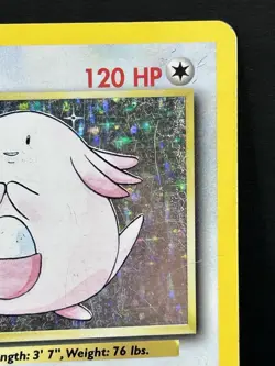Pokemon TCG Chansey Base Set Holo Unlimited Rare Card 3/102 Vintage Hp - Image 3