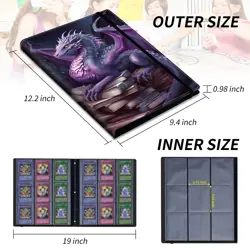 9 Pocket Card Binder for Trading Cards, Trading Card with Sleeves Holder Albu - Image 2