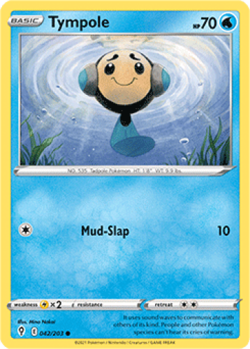 1x Tympole 042/203 REVERSE HOLO Evolving Skies Pokemon TCG Card NM - Image 1