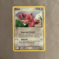 Skitty Legend Maker 64/92 Pokemon Card Reverse Holo Stamped WITH SWIRL LP - Image 1