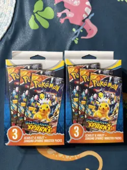 TCG Surging Sparks 2 Booster Bundle Sealed with 3 Pokemon Packs Per Box S&V - Image 1