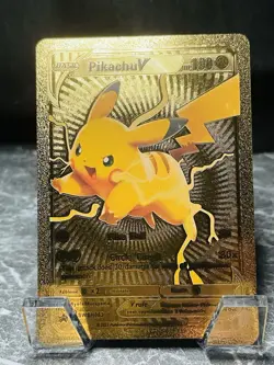 Pikachu V Gold Display Card Pokemon TCG - Image 1