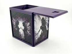 MTG Dark Faerie Commander Deck Box – Magnetic Lid, Dice Box & Divider - Image 5