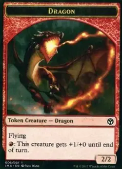 MRM ENGLISH 4x Token - Jeton Dragon flying vol 2/2 MTG magic IMA - Image 1
