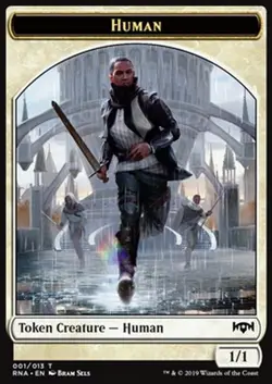 MRM FR/VF Token - Jeton Human - Humain 1/1 MTG magic RNA - Image 1