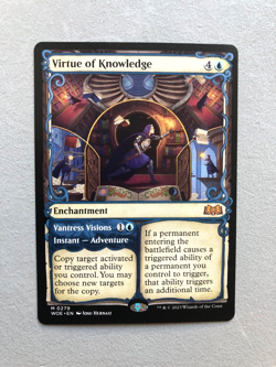 Mtg Carte Magic Wilds of Eldraine Virtue of Knowledge Showcase English NM - Image 1