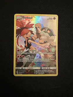 Torkoal & Flannery 237/236 Cosmic Eclipse NM Trainer Secret Rare Pokemon Card - Image 1