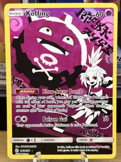Pokemon TCG Koffing Holo Secret Rare Card Cosmic Eclipse 243/236 - Image 1