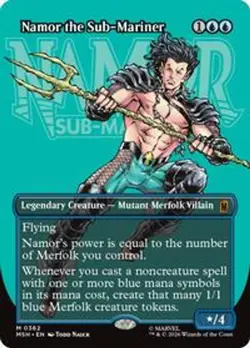 (Preorder) MTG - [MSH - 362] Namor the Sub-Mariner (Borderless) (0362) Foil -... - Image 1
