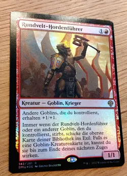 Mtg Magic: # FOIL # Rundvelt-Hordenfuhrer, Hordemaster, DEUTSCH, Goblin Lord - Image 1
