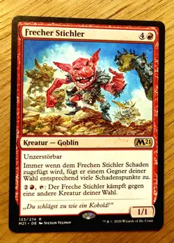 Mtg Magic: Frecher Stichler, Brash Taunter, DEUTSCH, Goblin - Image 1