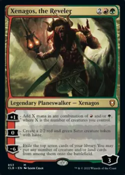 x1 Xenagos, the Reveler - Deck Exclusive M MTG Commander Legends: Battle for Bal - Image 1