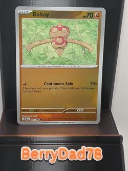 Baltoy 046/086 Chaos Rising Reverse Holo Pokemon TCG NM - Image 1