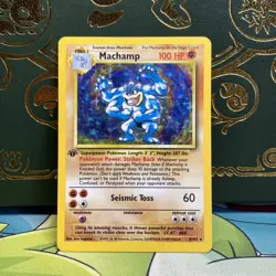 Pokemon TCG - Machamp - 8/102 - Holo - 1st Edition - Base Set MP - Image 1