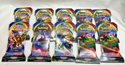 Pokemon Sword and Shield Base Set Sleeved Booster Packs Lot of 10 new sealed - Image 1