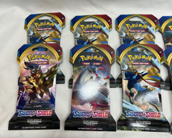 Pokemon Sword and Shield Base Set Sleeved Booster Packs Lot of 10 new sealed - Image 2