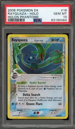 Pokemon Rayquaza EX Holon Phantoms Holo Rare #16 PSA 10 Gem Mint - Image 1