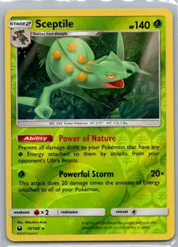 Pokemon TCG Sceptile 10/168 Celestial Storm Rev Holo NM - Image 1