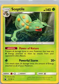 Pokemon TCG Sceptile 10/168 Celestial Storm LP [8WLYR3] - Image 1