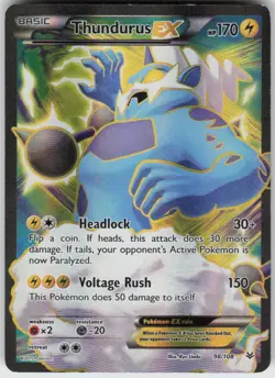 THUNDURUS EX 98/108 ULTRA RARE ROARING SKIES HOLO NM - Image 1