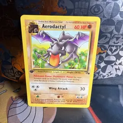 Aerodactyl 16/62 1st Edition Fossil Set Rare Non-Holo Pokemon Card - Image 2