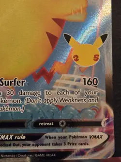 Surfing Pikachu VMAX 009/025 Celebrations 2021 English Ultra Rare Holo - Image 3