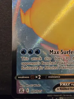 Surfing Pikachu VMAX 009/025 Celebrations 2021 English Ultra Rare Holo - Image 4