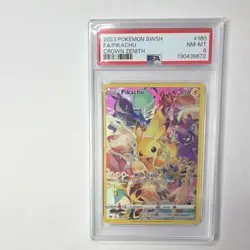 Pokemon Crown Zenith Pikachu Secret Rare Full Art Holo 160/159 PSA 8 2023 - Image 1