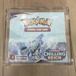 Pokemon TCG Sword & Shield: Chilling Reign Booster Box Sealed W Acrylic Case - Image 1