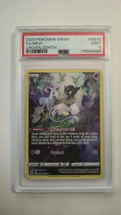 Pokemon TCG; Mew Crown Zenith: Galarian Gallery Holo Rare Card GG10/GG70 - PSA 9 - Image 1