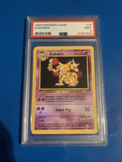 1999 Pokemon Kadabra #32 PSA 9 Mint Trading Card - Image 1
