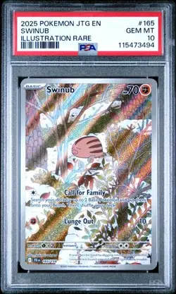 Pokemon TCG Swinub #165/159 Special Illustration Rare PSA 10 - Image 1