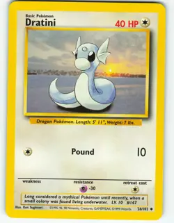 Dratini - 26/102 Base Set - Pokemon TCG - 1999 - Image 1