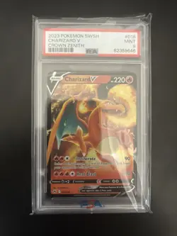 CHARIZARD V Crown Zenith 018/159 2023 Pokemon SWSH PSA 9 MINT - Image 1