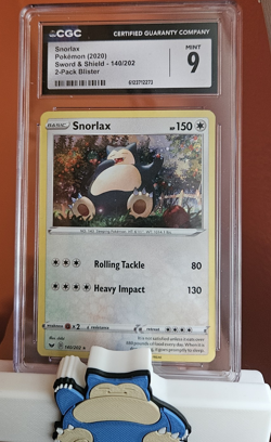 CGC 9 Snorlax 140/202 Cosmos Holo Blister Exclusives Sword & Shield 2020 - Image 1