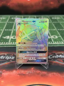 Pokemon TCG Metagross GX Guardians Rising 157/145 Rainbow Holo Rare - Image 1