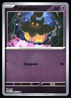 Pumpkaboo 040/086 Common ME04: Chaos Rising Pokemon Reverse Holo Near Mint - Image 1