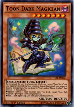 TOON DARK MAGICIAN TDIL-EN032 THE DARK ILLUSION YU-GI-OH 1ST EDITION - Image 1