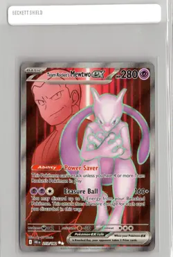 Team Rocket's Mewtwo ex Ultra Rare 213/182 Pokemon TCG Destined Rivals NM - Image 1