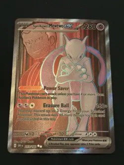 Pokemon TCG Destined Rivals Team Rocket's Mewtwo EX 213/182 Ultra Rare Card - Image 2