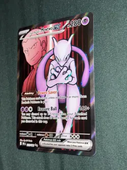 Pokemon TCG Destined Rivals Team Rocket's Mewtwo EX 213/182 Ultra Rare Card - Image 4