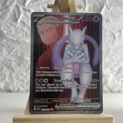 Pokemon TCG Destined Rivals Team Rocket's Mewtwo EX 213/182 Ultra Rare Card mint - Image 1