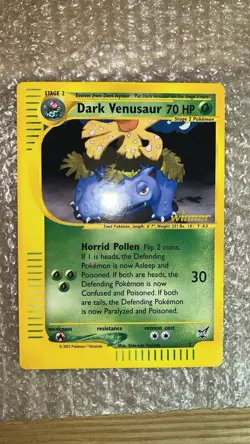 2003 JUMBO Pokemon TCG English Card Best of Game Promo Winner Dark Venusaur #7 - Image 3