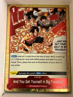 ST30-017 And You Get Yourself in Big Trouble!! FOIL English C One Piece TCG Card - Image 1